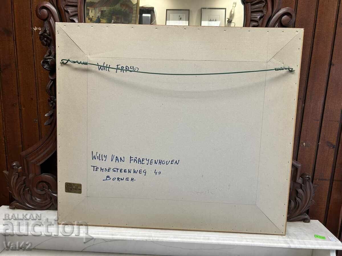 Έργο ζωγραφικής Willy van Frayenhoven – ελαιογραφία σε σανίδα - 5 Έργο ζωγραφικής Willy van Frayenhoven – ελαιογραφία σε σανίδα - 5