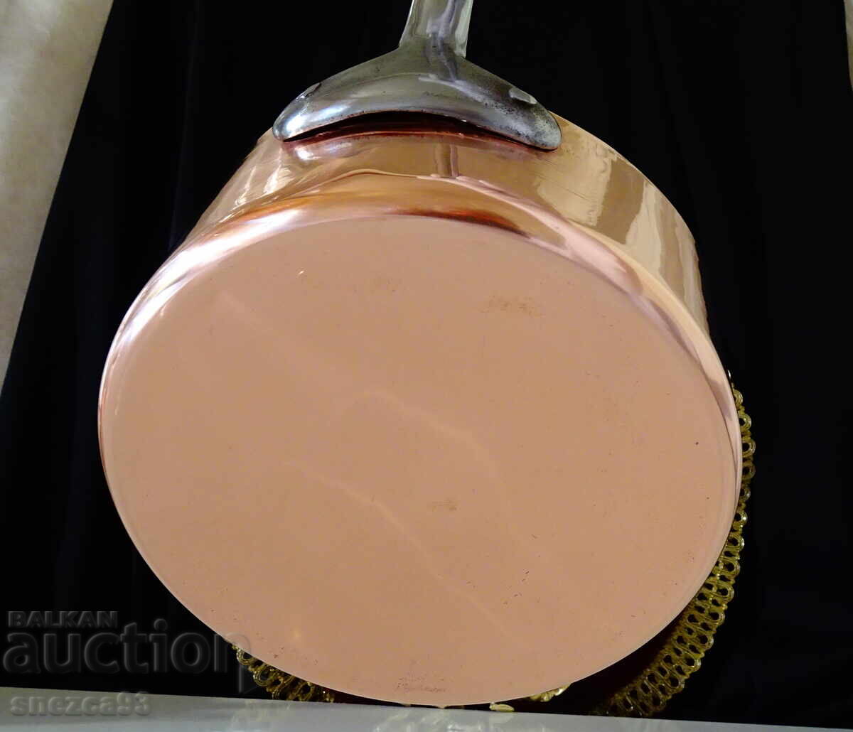 Copper pot 1 l., pure red copper - 7