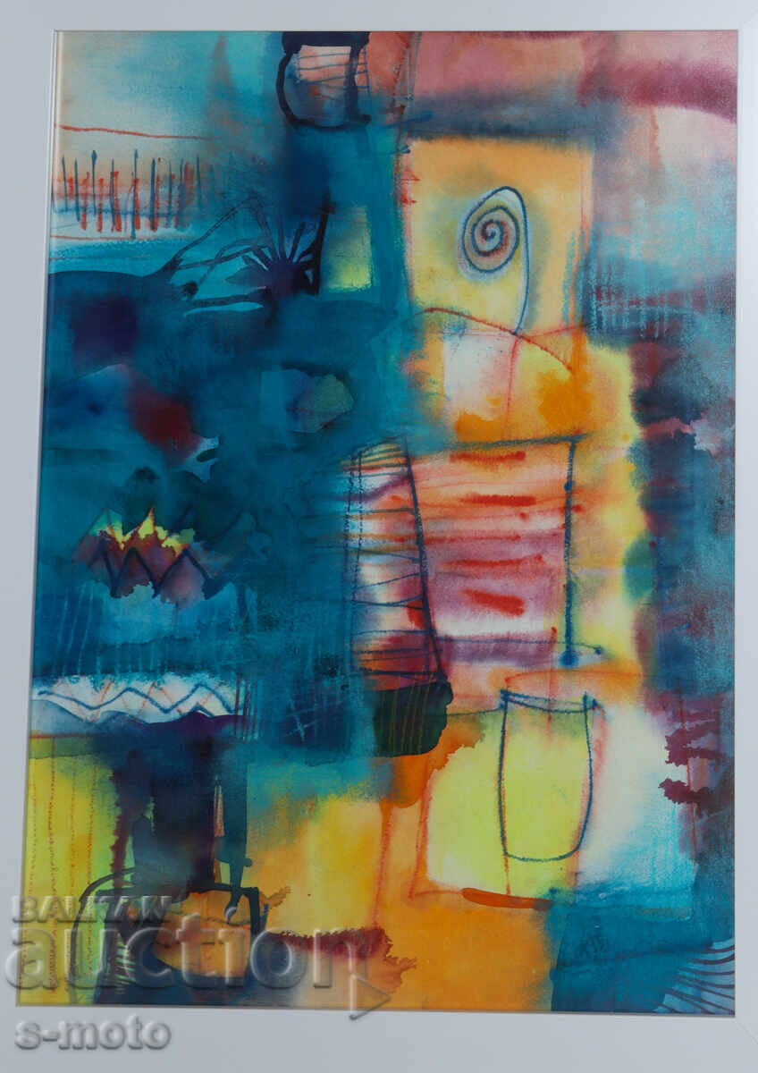 Βλαντιμίρ Ζαπριάνοφ, ακουαρέλα, αφηρημένη νεκρή φύση Βλαντιμίρ Ζαπριάνοφ, ακουαρέλα, αφηρημένη νεκρή φύση