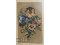 Παστέλ πίνακας νεκρής φύσης με λουλούδια