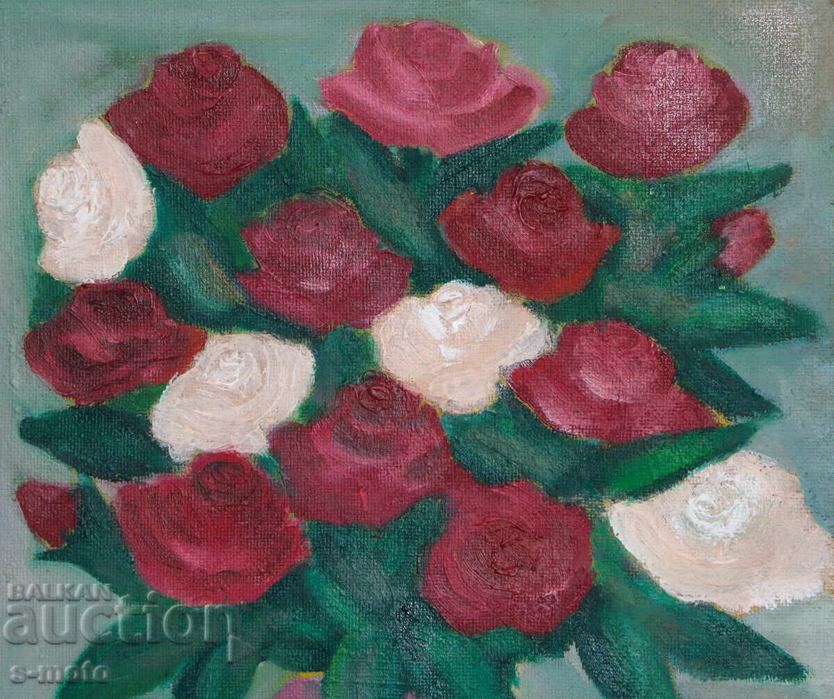 Delivery of Oil painting still life with flowers