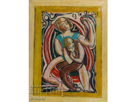 Έργο ζωγραφικής με λάδι, αφηρημένη σύνθεση