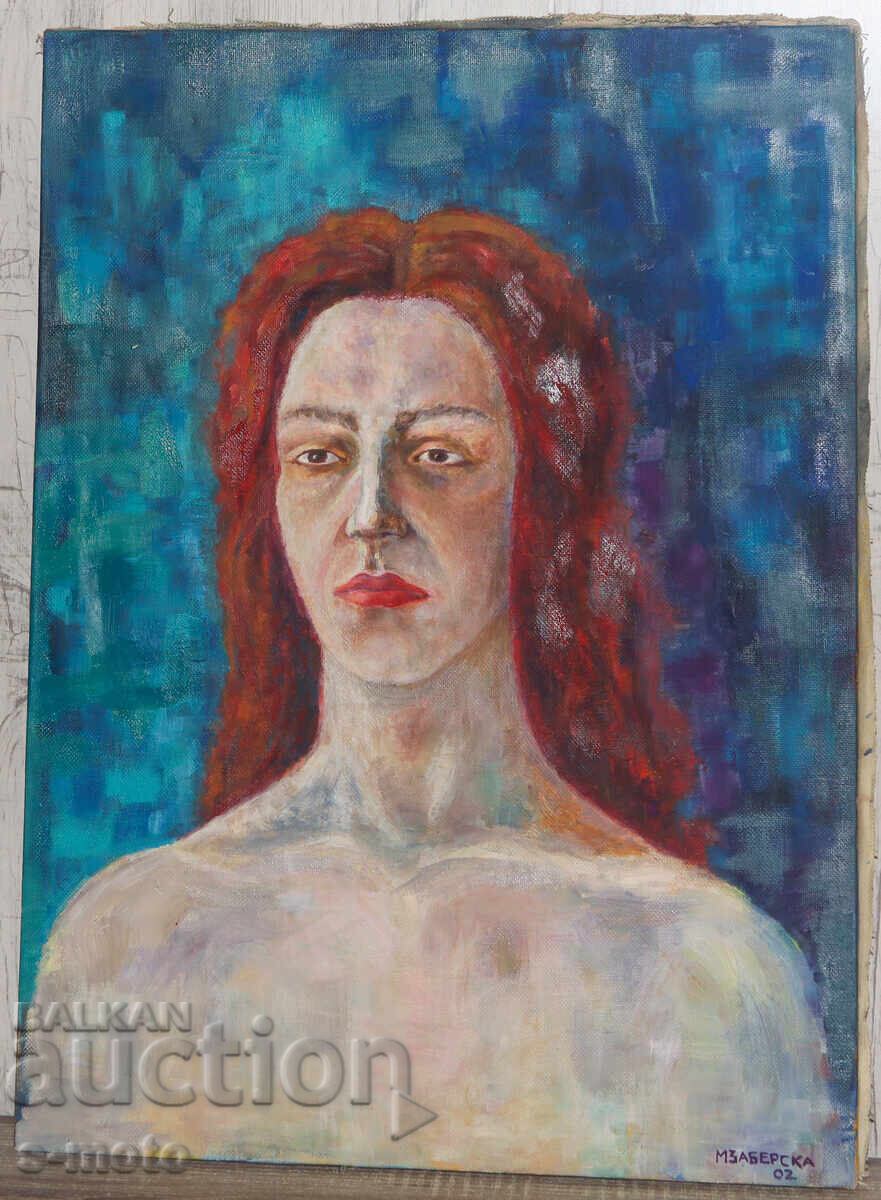 Tablou ulei, portret feminin cu preț 480.00 BGN | € 245.42