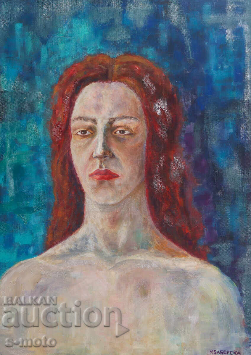 Tablou ulei, portret feminin