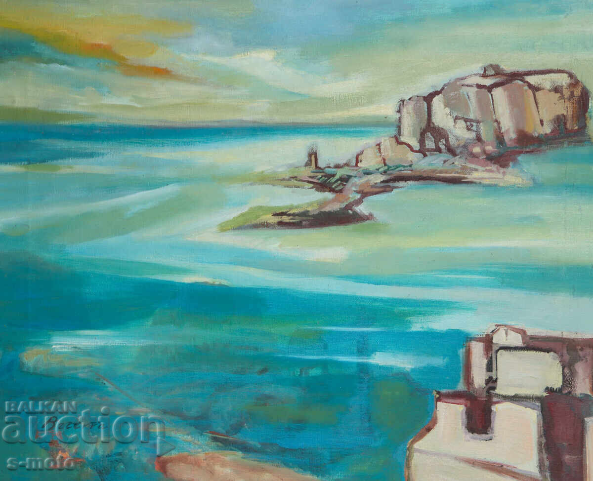 Licitație Tablou vechi pictură în ulei peisaj