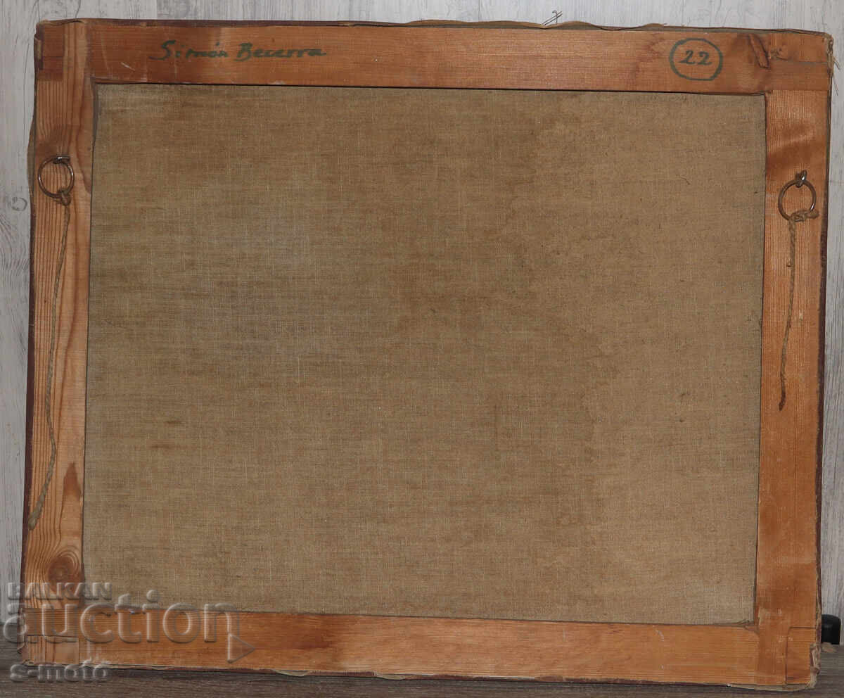 Tablou vechi pictură în ulei peisaj - 7