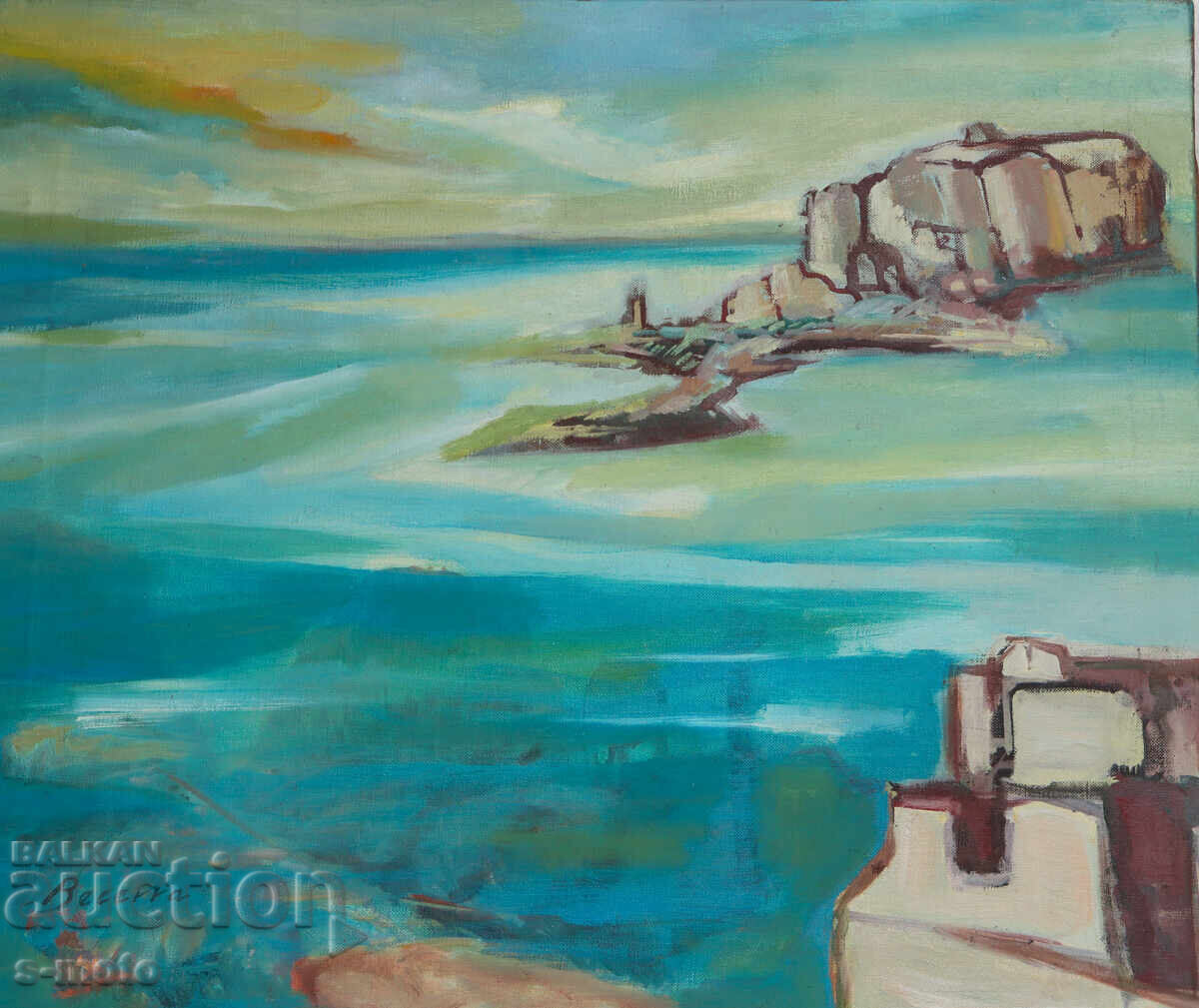 Tablou vechi pictură în ulei peisaj