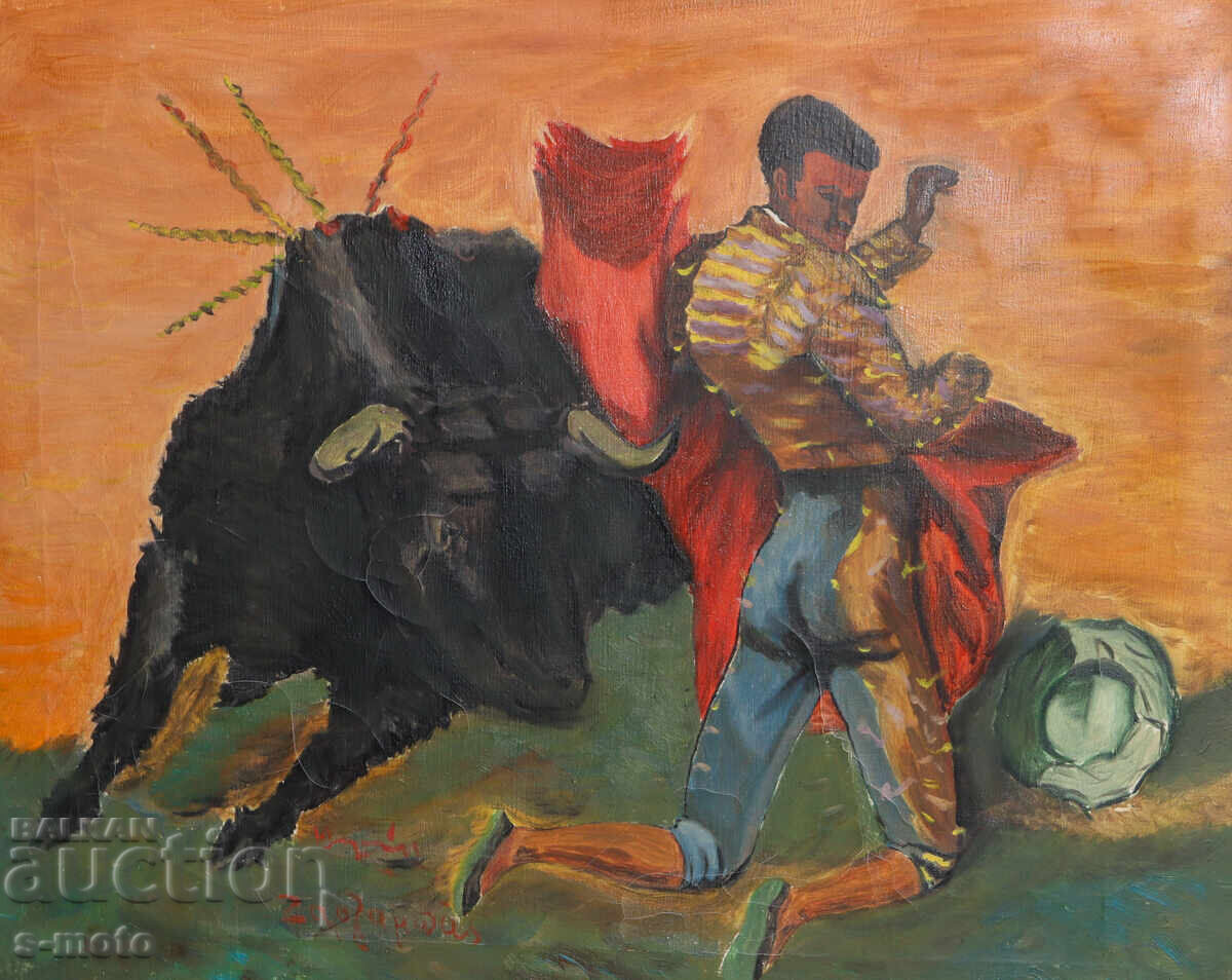 Δημοπρασία Παλιός πίνακας λαδιού Ματαδόρ