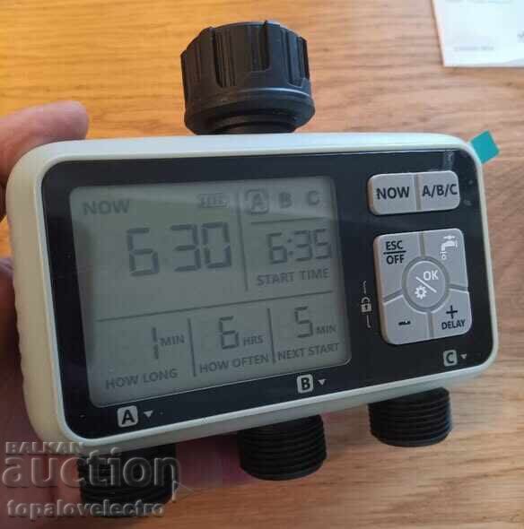 Delivery of NEW! Automatic irrigation computer, timer with 3 outlets, Ra