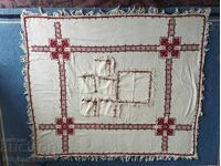 Set! Față de masă din in cu motive tradiționale + 6 șervețele