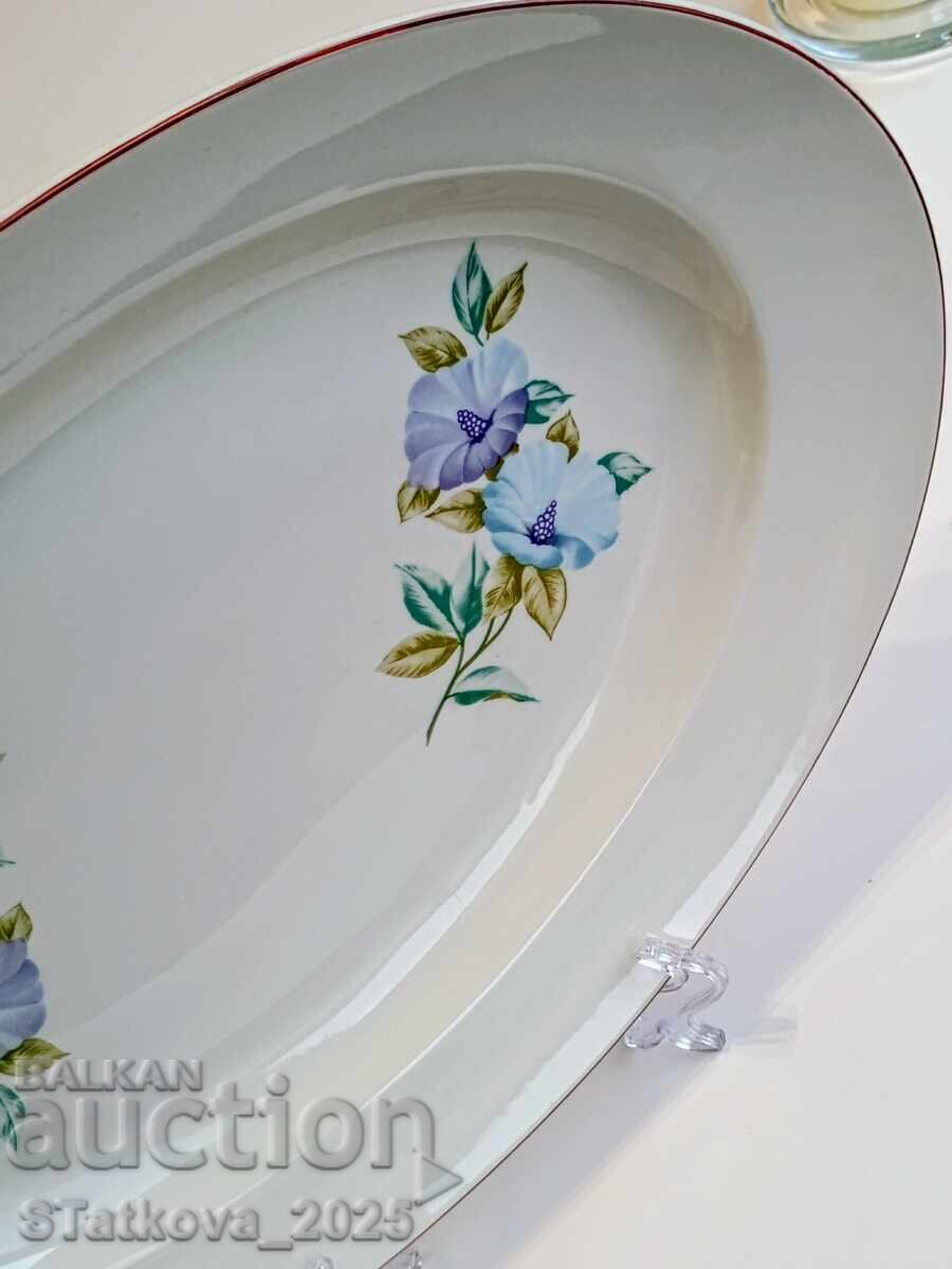 Порцеланово българско ретро плато ,,,Китка,,