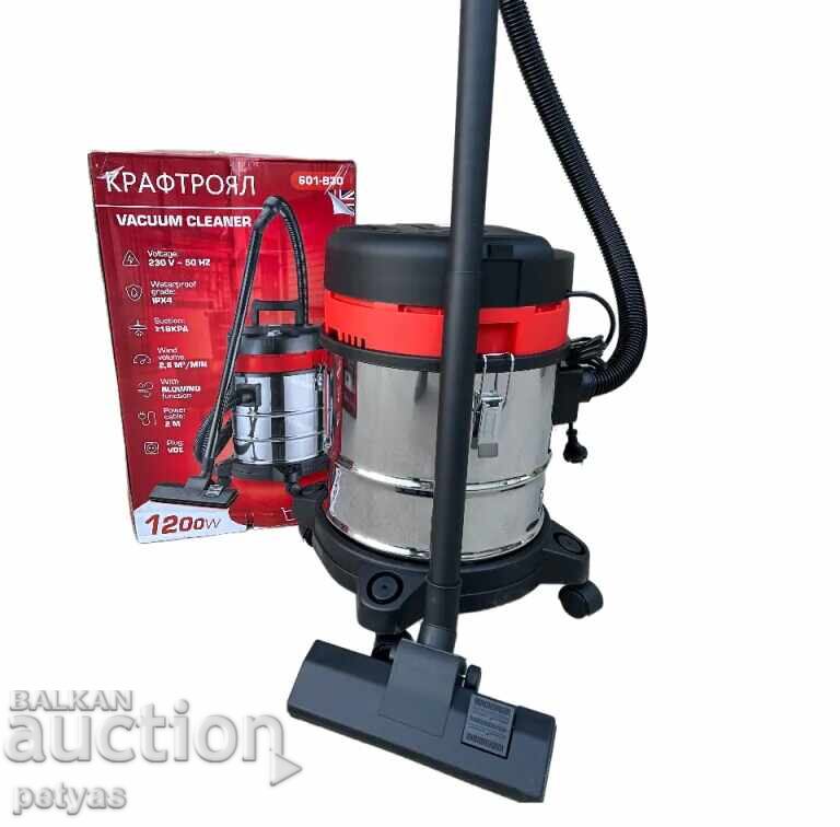 Aspirator pentru curățare uscată+umedă Kraftroyal 1200 W. 30l Aspirator pentru curățare uscată+umedă Kraftroyal 1200 W. 30l