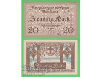 (¯`'•.¸GERMANY (Konstanz) 20 Marks 1918 UNC¸.•'´¯)