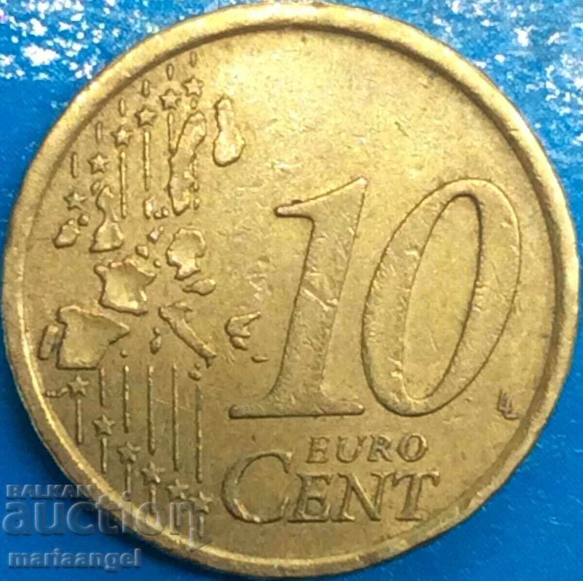 Παράδοση 10 λεπτά του ευρώ Ιταλία 2002 - αρκετά σπάνιο