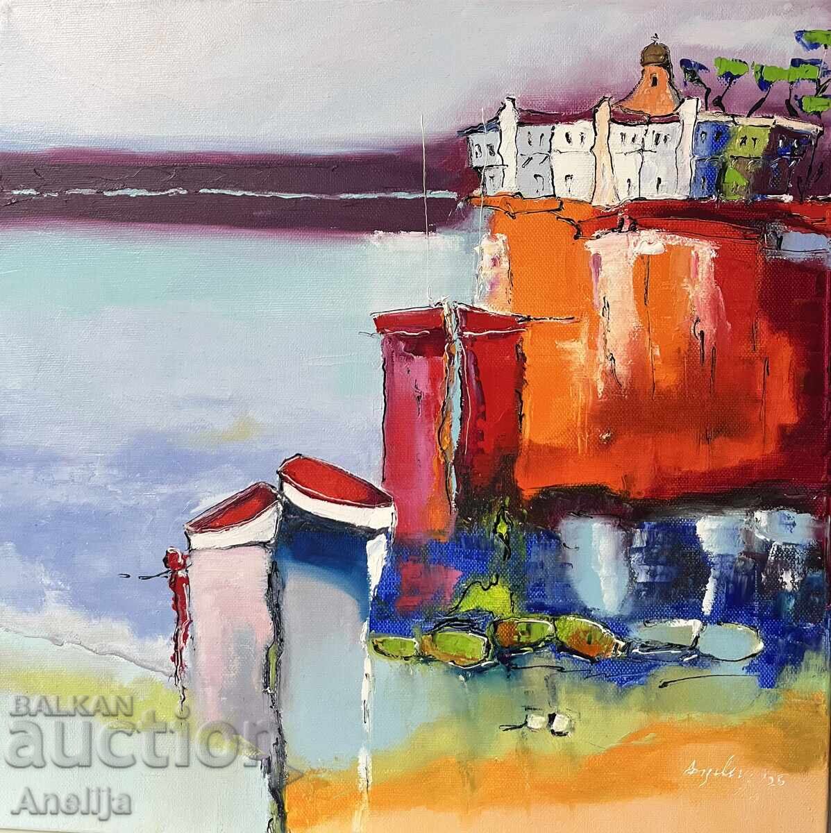 Абстрактен морски пейзаж Созопол