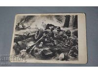 WWII Пощенска картичка Германски противотанкови оръдия