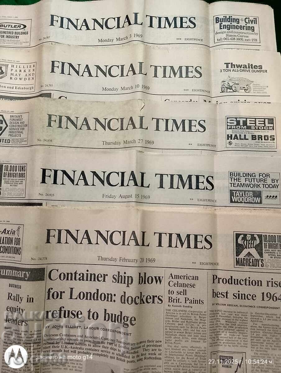 Financial Times din 1969, 5 buc