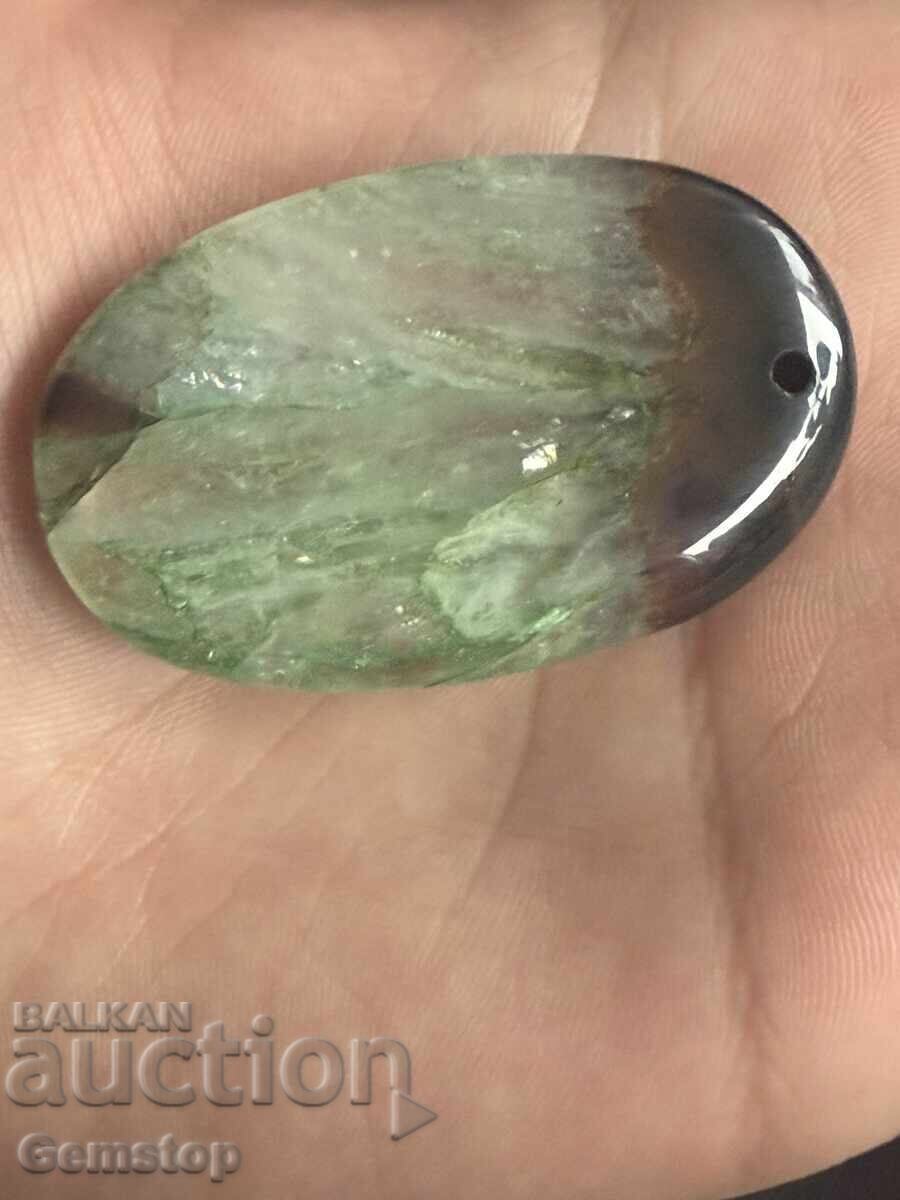 Παράδοση ΒΖΤ! 145 k φυσικό ρουτιλιωμένο χαλαζία οβάλ μενταγιόν από 1στ Παράδοση ΒΖΤ! 145 k φυσικό ρουτιλιωμένο χαλαζία οβάλ μενταγιόν από 1στ