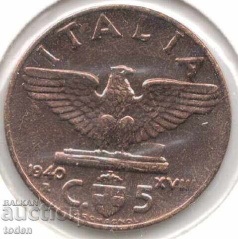 Italy-5 Centesimi-1940 R-KM# 73а-Vittorio Emanuele III Italy-5 Centesimi-1940 R-KM# 73а-Vittorio Emanuele III