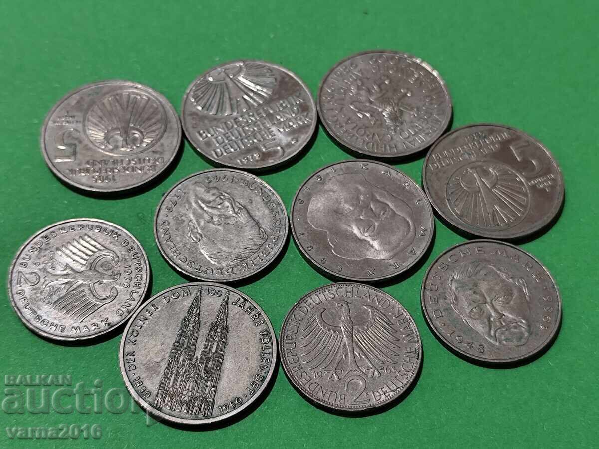 GERMANY - Lot/ 10 Coins with price 80.00 BGN | € 40.90