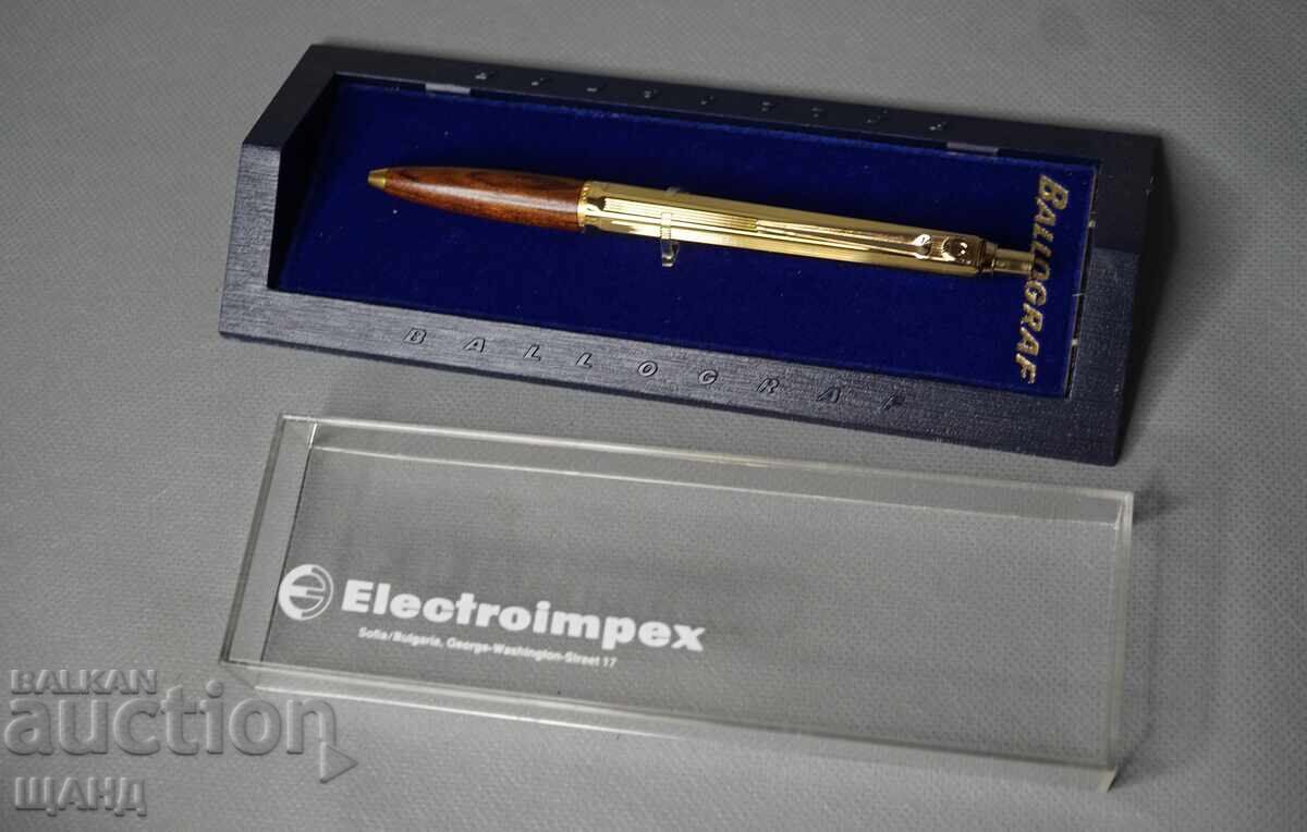 Ballograf gold-plated promotional pen Electroimpex with price 15.35 BGN | € 7.85