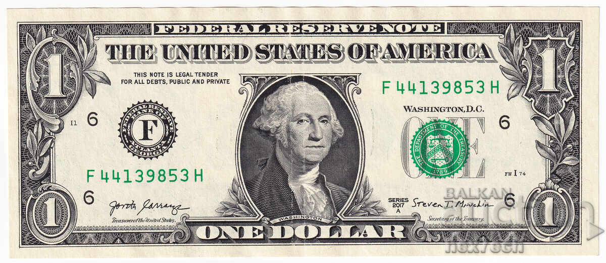 ❤️ ⭐ САЩ 2017 1 долар Атланта F ⭐ ❤️ с цена 3.49 лв. | € 1.78