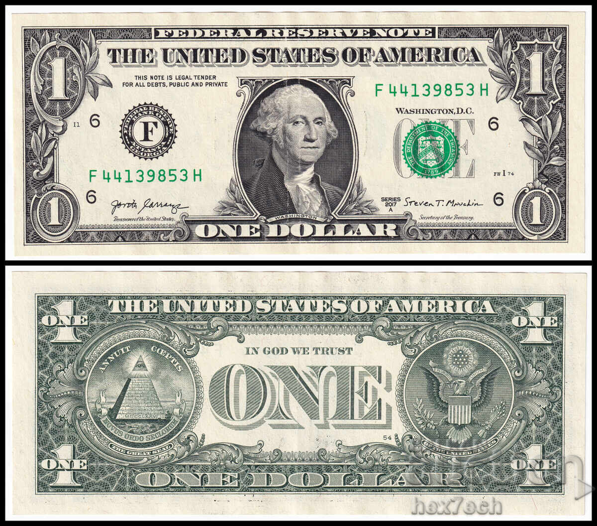 ❤️ ⭐ САЩ 2017 1 долар Атланта F ⭐ ❤️