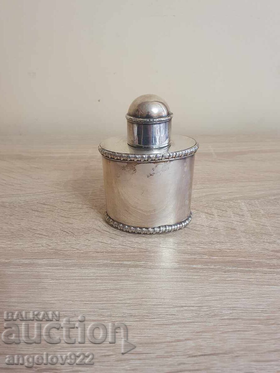 Livrarea Sticlă vintage metalică argintată!!!