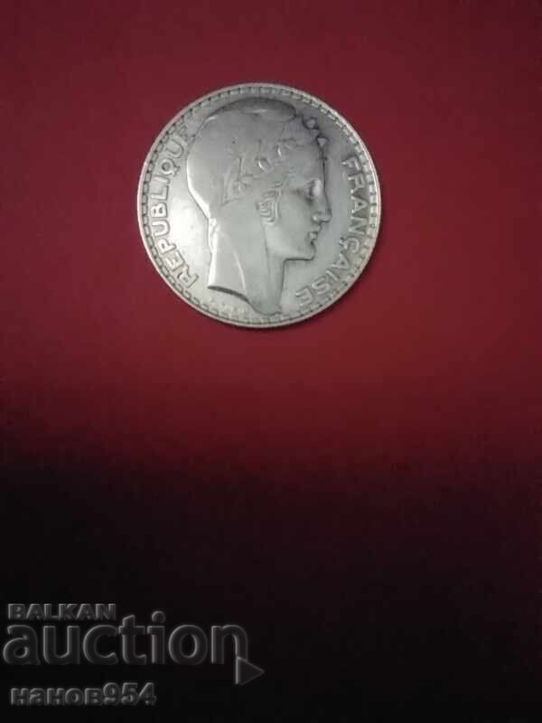 Монета 20 франка  Франция 1933г. с цена € 28.12 | 55.00 лв.