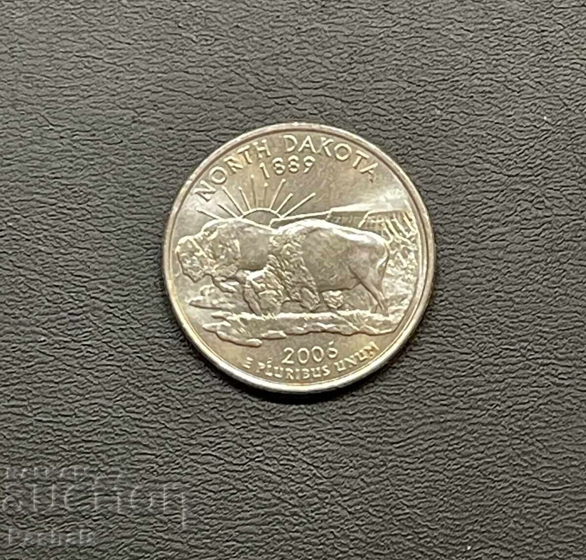 USA 25 cents 2006 North Dakota