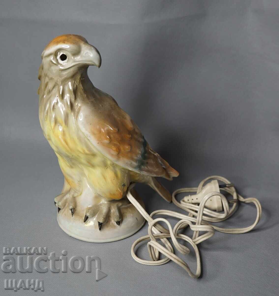 Old Porcelain Figure Figurine Eagle Night Lamp Old Porcelain Figure Figurine Eagle Night Lamp