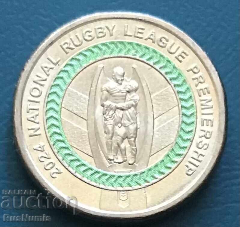 Αυστραλία. 2 δολάρια 2024. Εθνικό Πρωτάθλημα Ράγκμπι Αυστραλία. 2 δολάρια 2024. Εθνικό Πρωτάθλημα Ράγκμπι