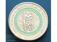 Australia. 2 dolari 2024. Liga Națională de Rugby