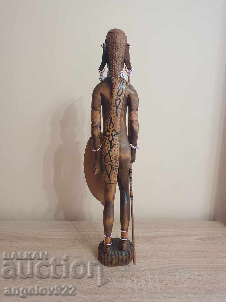 Аукцион Голяма масивна дървена фигура статуетка!!!