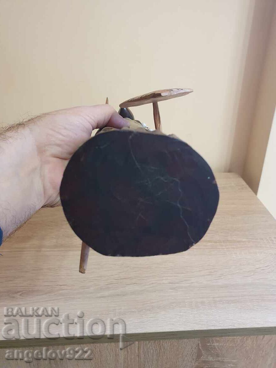 Голяма масивна дървена фигура статуетка!!! - 6