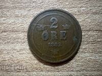 Suedia - 2 öre (1882)