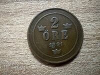 Швеция - 2 йоре (1891)