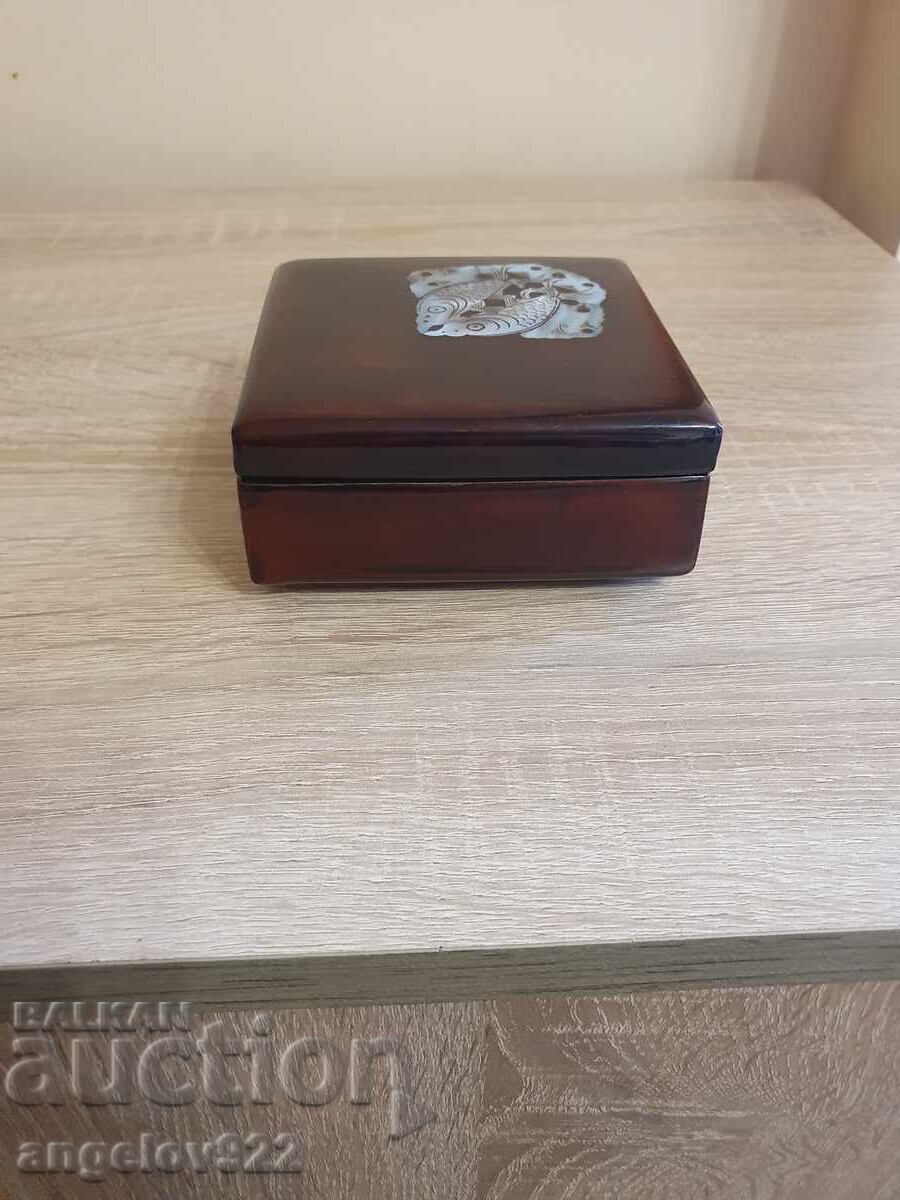 Vintage wooden jewelry box with mother-of-pearl!!! - 5