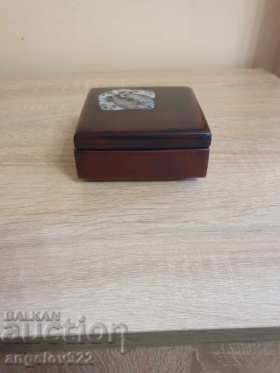 Vintage wooden jewelry box with mother-of-pearl!!! - 6