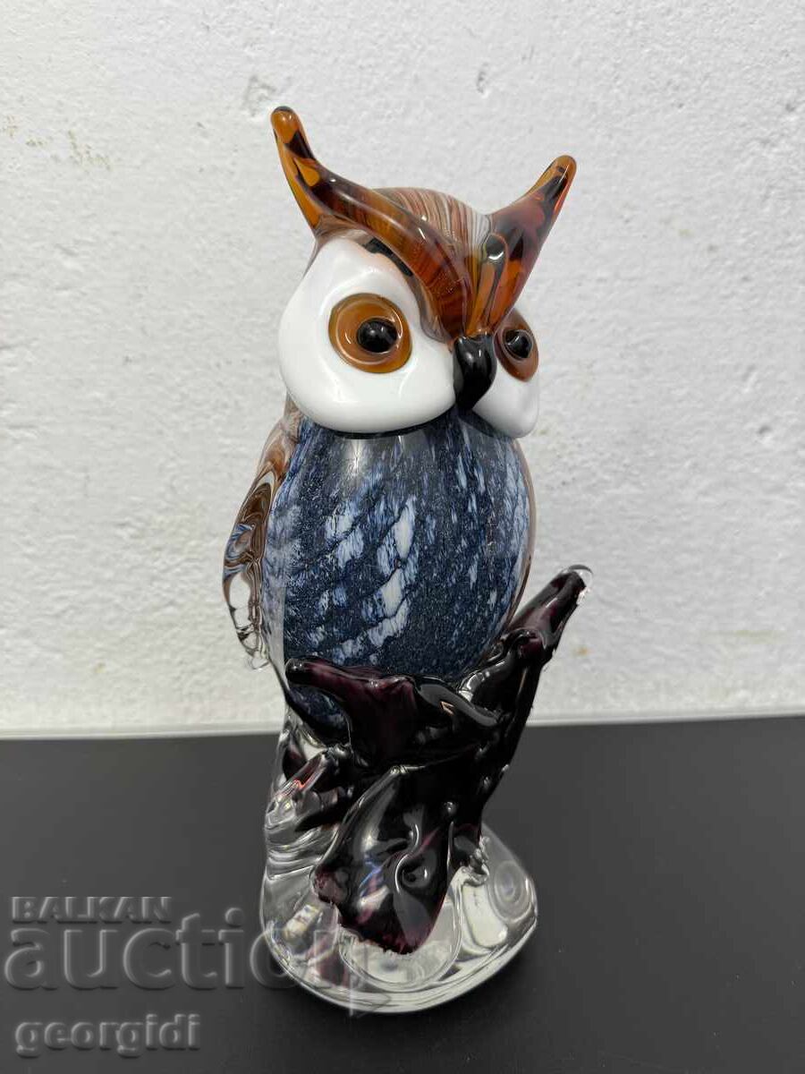 Стъклена фигурка на бухал в стил Мурано. №7645 с цена 295.00 лв. | € 150.83 Стъклена фигурка на бухал в стил Мурано. №7645 с цена 295.00 лв. | € 150.83