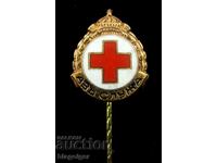 Bulgarian Red Cross - I Serve - Tsar's Badge with Crown