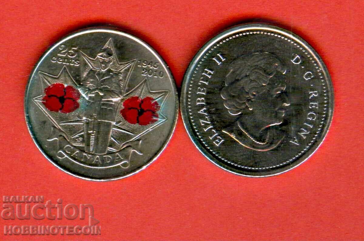 CANADA CANADA 25 cenți emisie issue 2010 COLOR NOU UNC