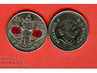 CANADA CANADA 25 cenți emisie issue 2010 COLOR NOU UNC
