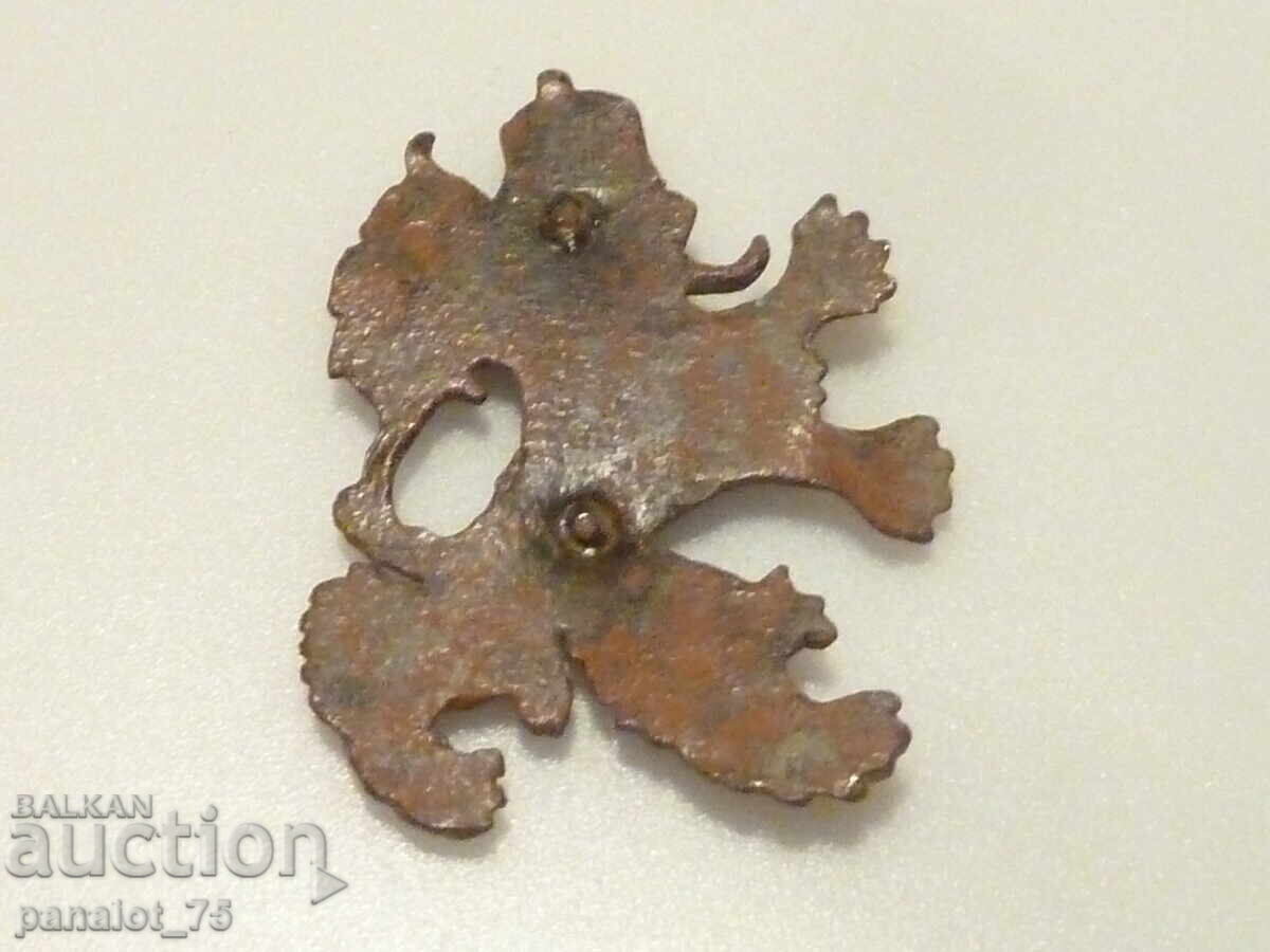 Стар военен царски бронзов знак - 5