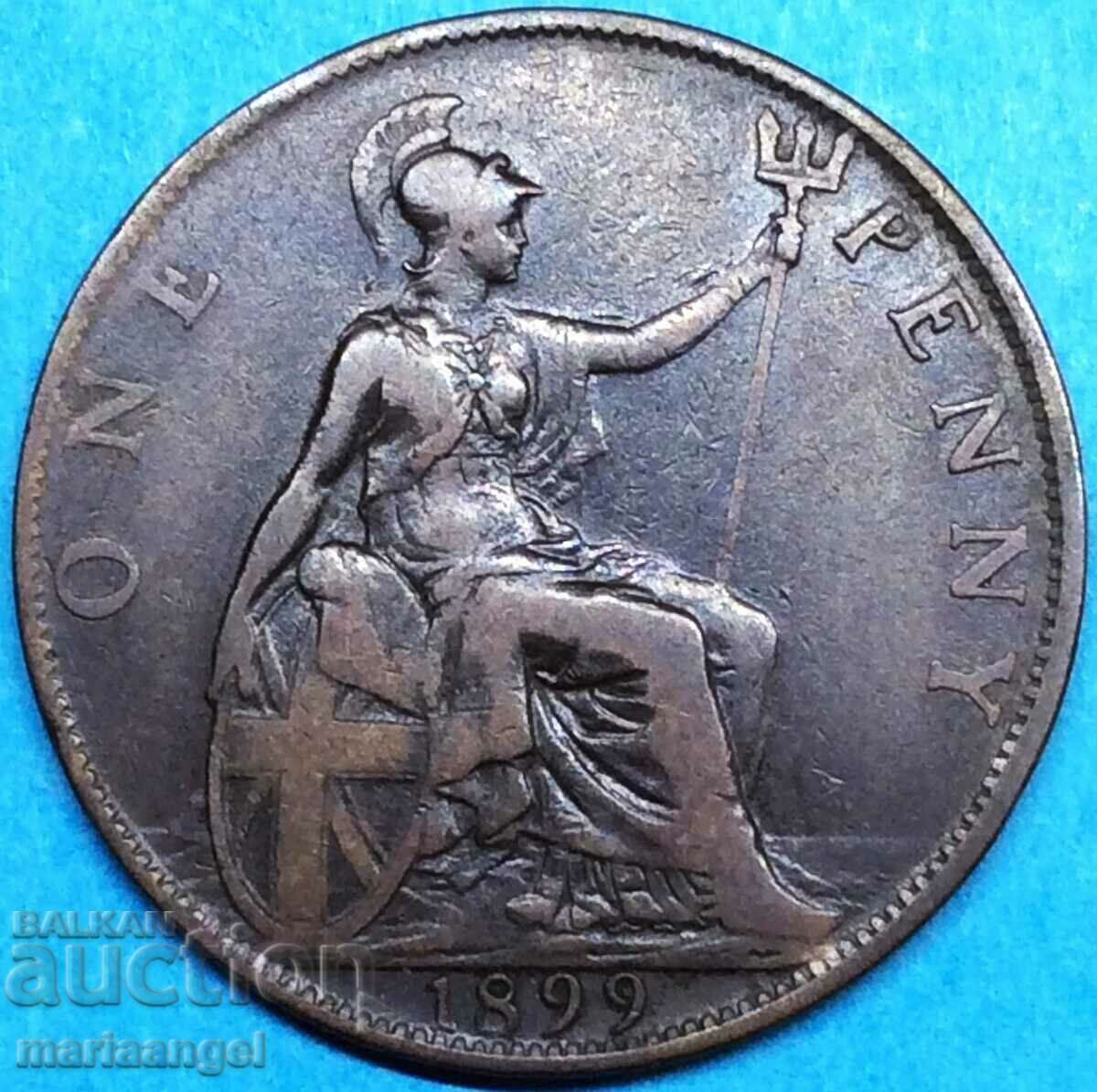 Великобритания 1 пени 1899 Виктория 30мм бронз с цена 8.00 лв. | € 4.09 Великобритания 1 пени 1899 Виктория 30мм бронз с цена 8.00 лв. | € 4.09