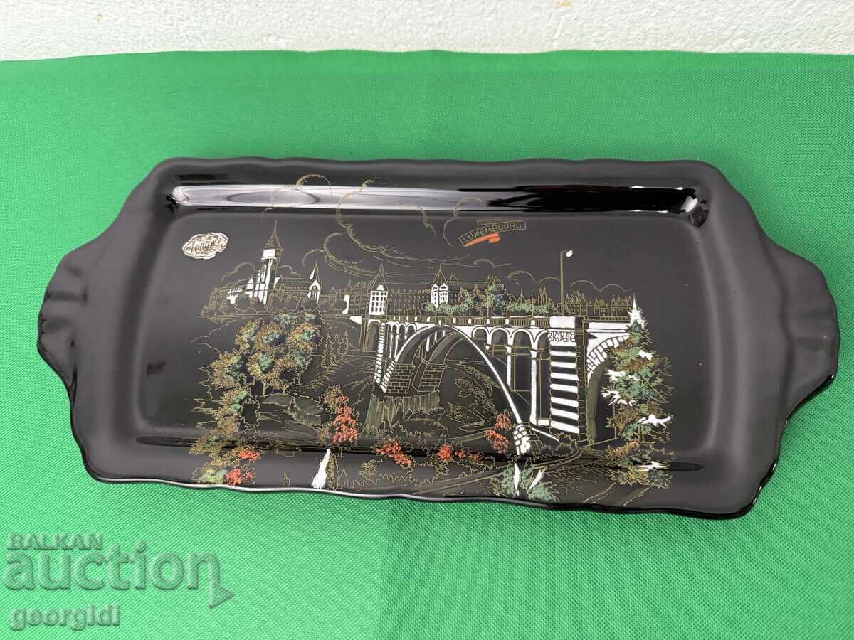 Old French Tray - "Adolphe Bridge" Luxembourg City. No. 7647 - 7 Old French Tray - "Adolphe Bridge" Luxembourg City. No. 7647 - 7