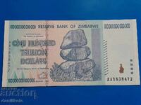 *$*Y*$* ZIMBABWE 100 TRILIOANE DOLARI 2008 - ORIGINAL *$*Y*$*