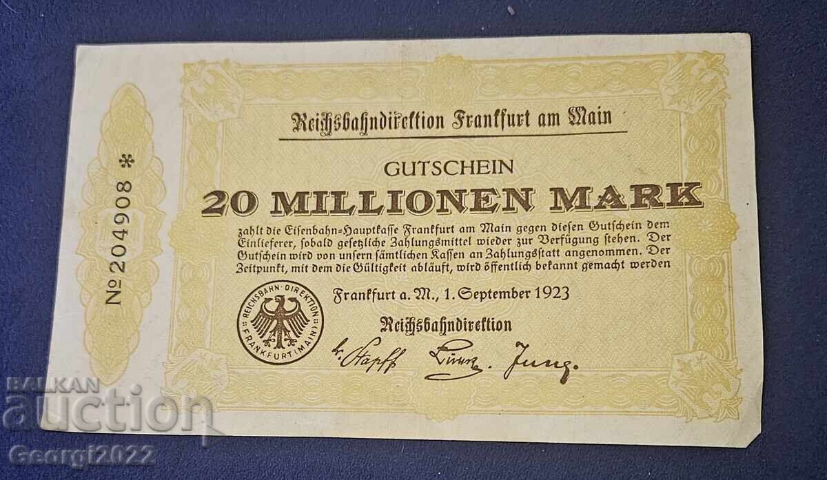20 million Mark banknote 1923