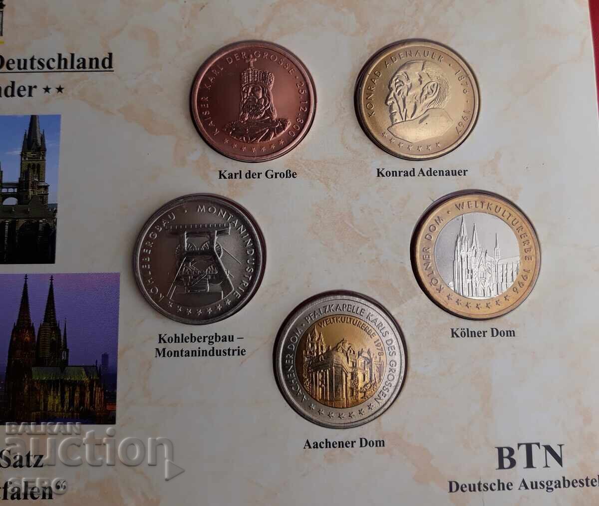 Germania-Renania de Nord-Westfalia-SET de 5 medalii frumoase cu preț 6.00 BGN | € 3.07