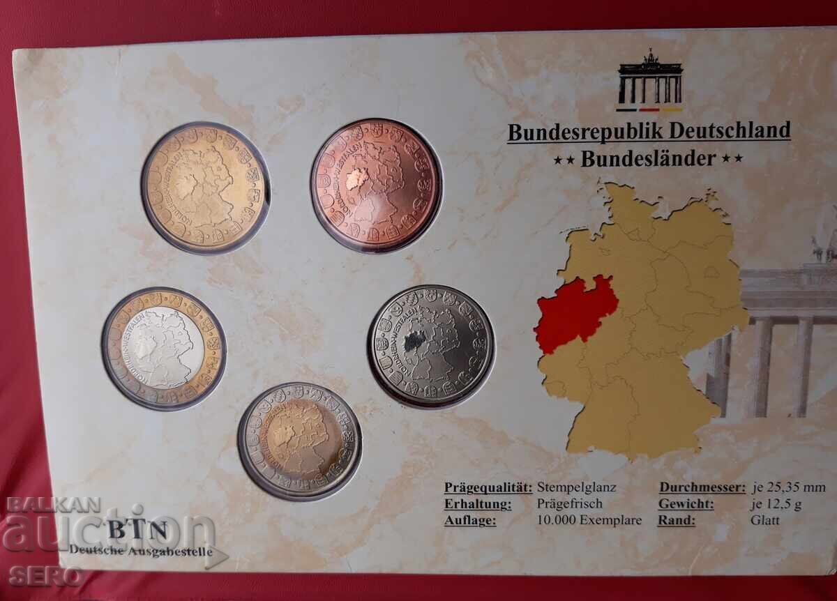 Licitație Germania-Renania de Nord-Westfalia-SET de 5 medalii frumoase
